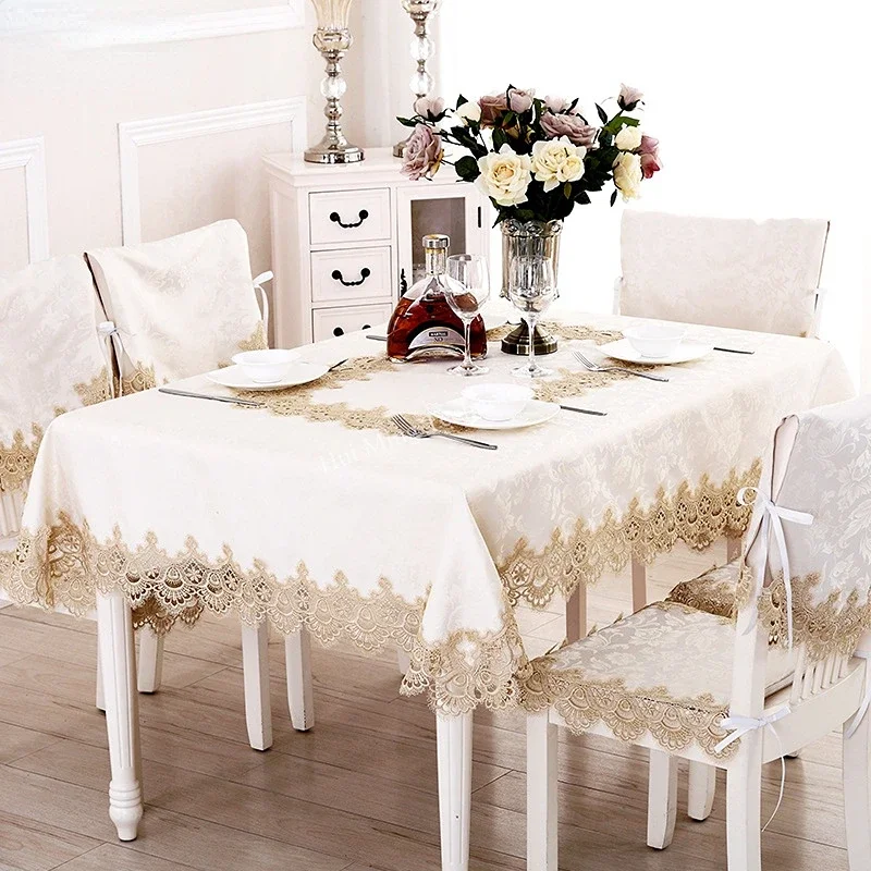 Home Textiles List - Masa Örtüsü Yuvarlak Masa Krem Masa