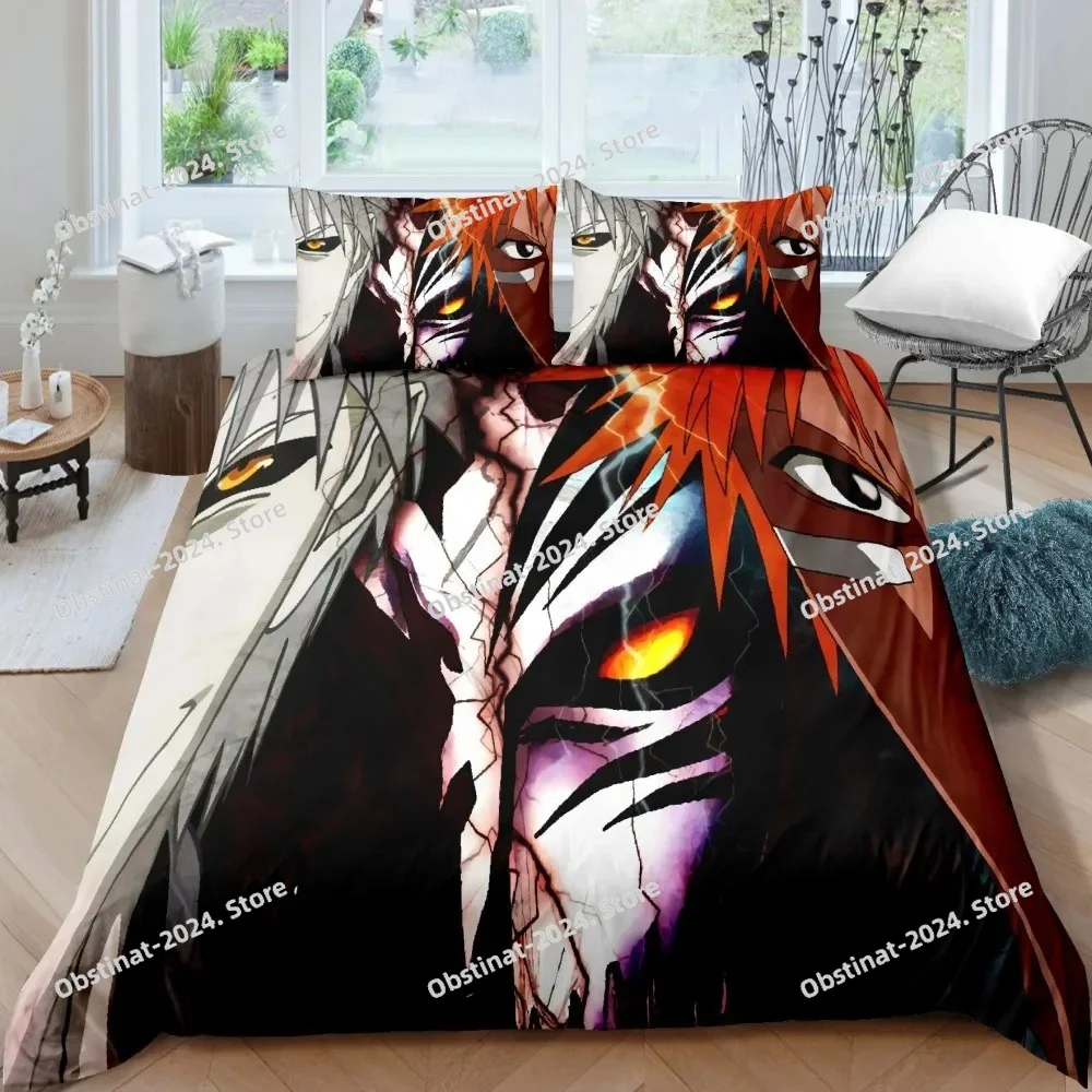 Linen Duvet Cover - 3D Bleach Kurosaki Ichigo Nevresim Takımı