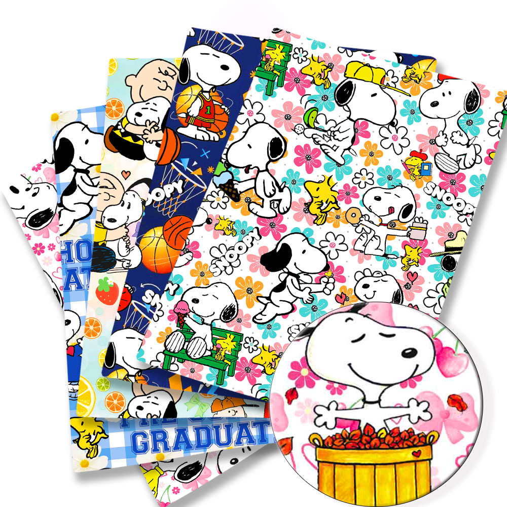 Home Textiles Curtains - TAKARA TOMY Snoopy kumaş140x50CM Karikatür baskılı
