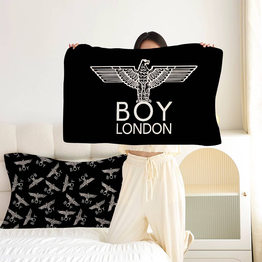 Home Textiles London - Klasik B-Boy L-London Logolu Karikatür Yastık