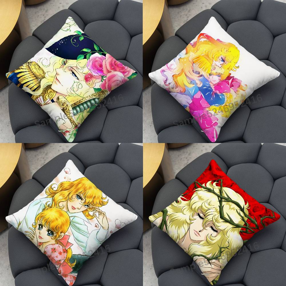 Versailles Home Textiles - Versailles'in R-Rose'u Kare Yastık Kılıfı Kanepe