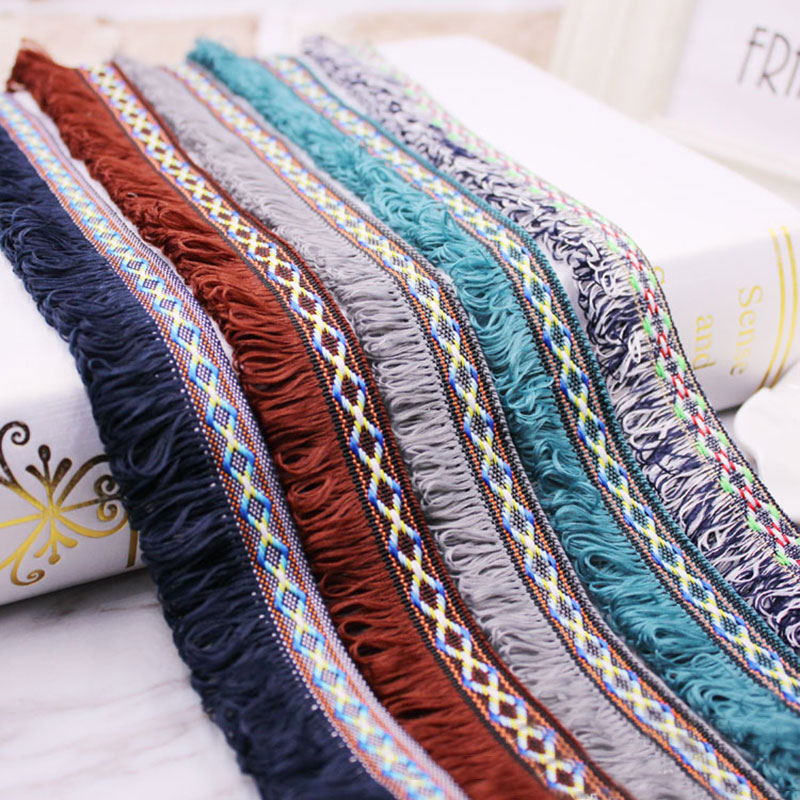 Home Ec Textiles - 2 yards/lot Püskül Saçak Trim Kumaş