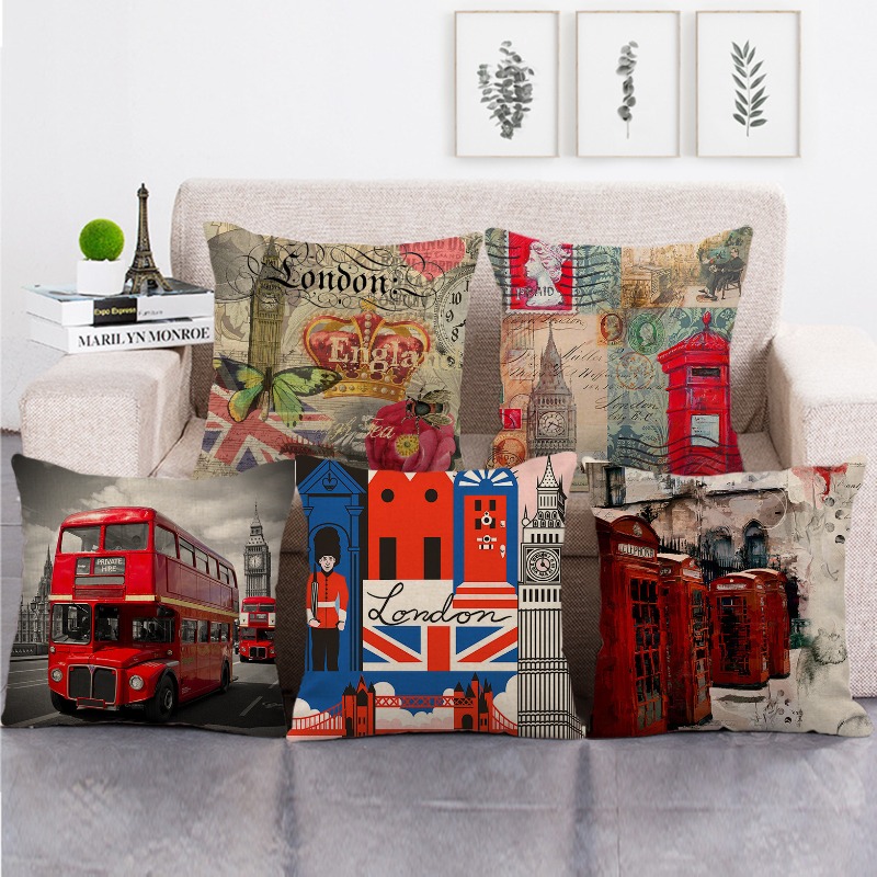 Home Textiles London - Londra'nın boyalı şehir manzaraları, İngiltere Dijital