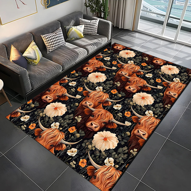Highland Home Textiles - Peluş Kristal Kadife Yak Baskılı Alan