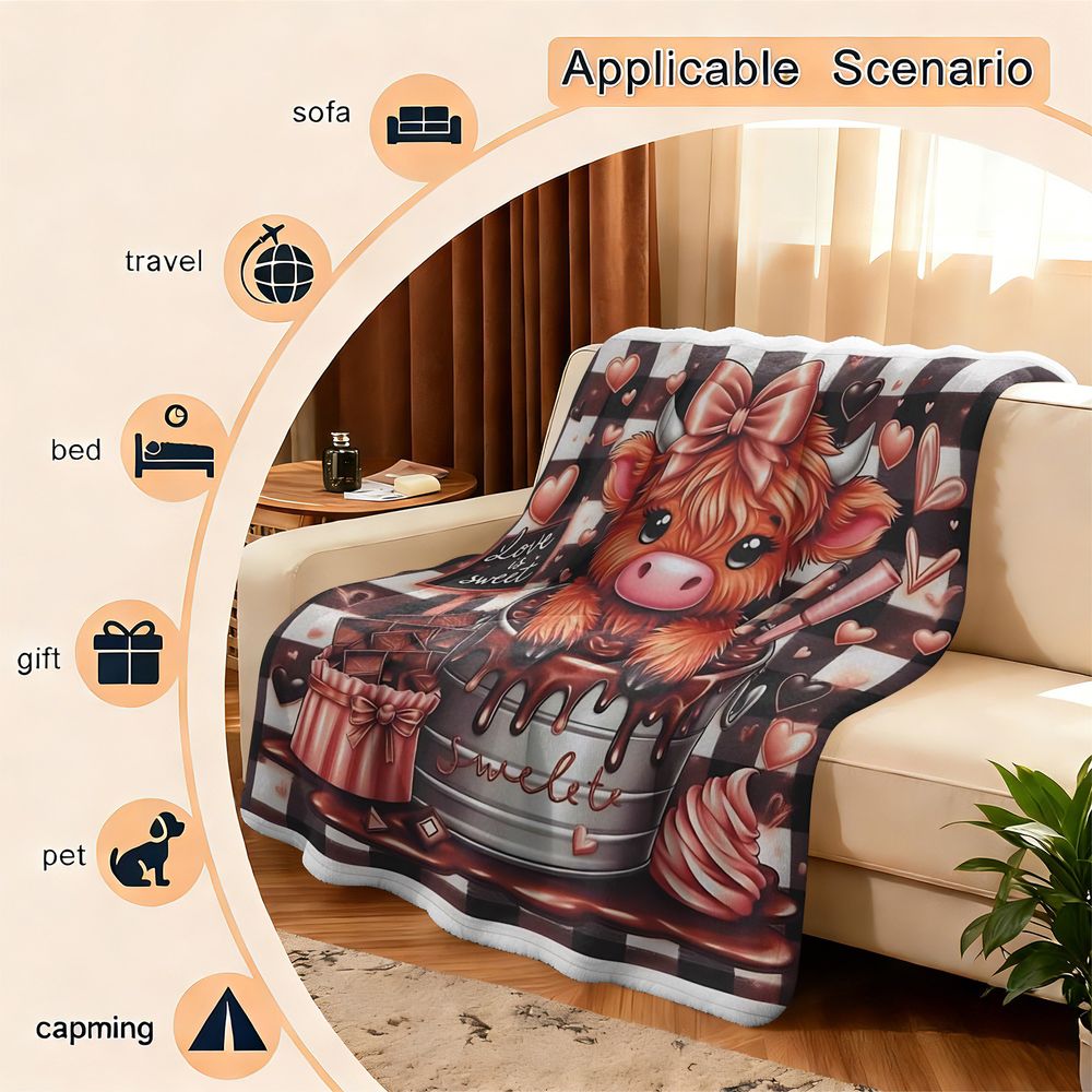 Sevimli Yayla Sığırı Baskılı F - Highland Home Textiles incelemesi ve fiyatı