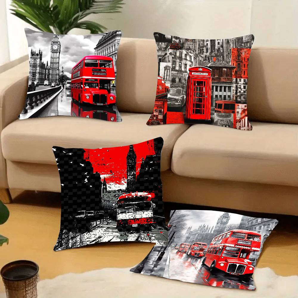Londra Kırmızı Otobüs Baskılı  - Home Textiles London incelemesi ve fiyatı
