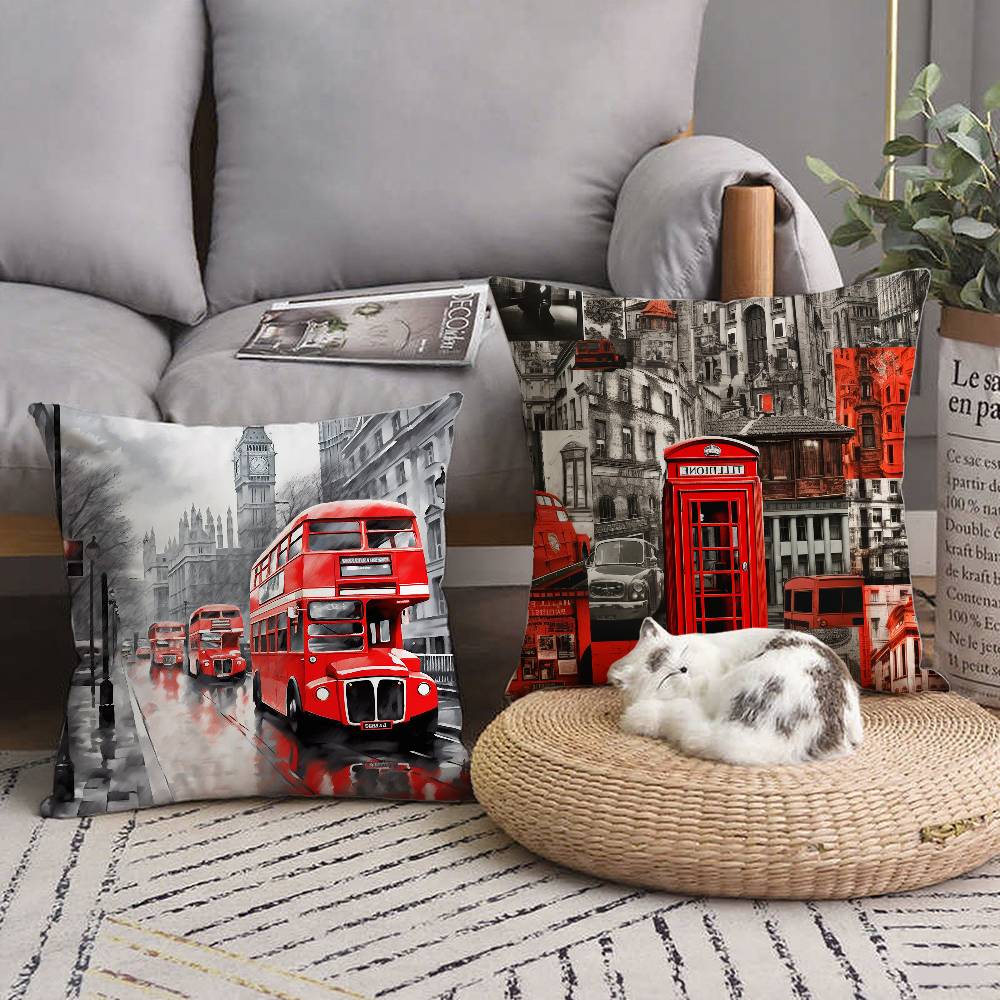 Londra Kırmızı Otobüs Baskılı  - Home Textiles London incelemesi ve fiyatı