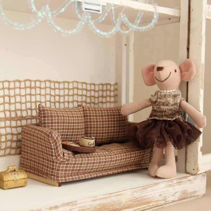 Vintage Minyatür Kanepe Ekose  - Vintage Home Textiles incelemesi ve fiyatı
