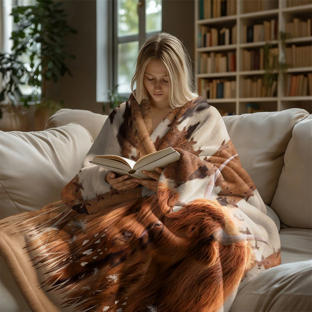 Yayla Sığırları Dijital Baskıl - Highland Home Textiles incelemesi ve fiyatı