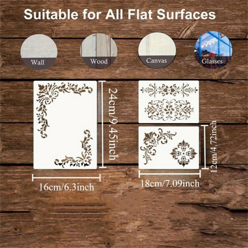 6 adet çiçek köşe şablonları b - Vintage Home Textiles incelemesi ve fiyatı