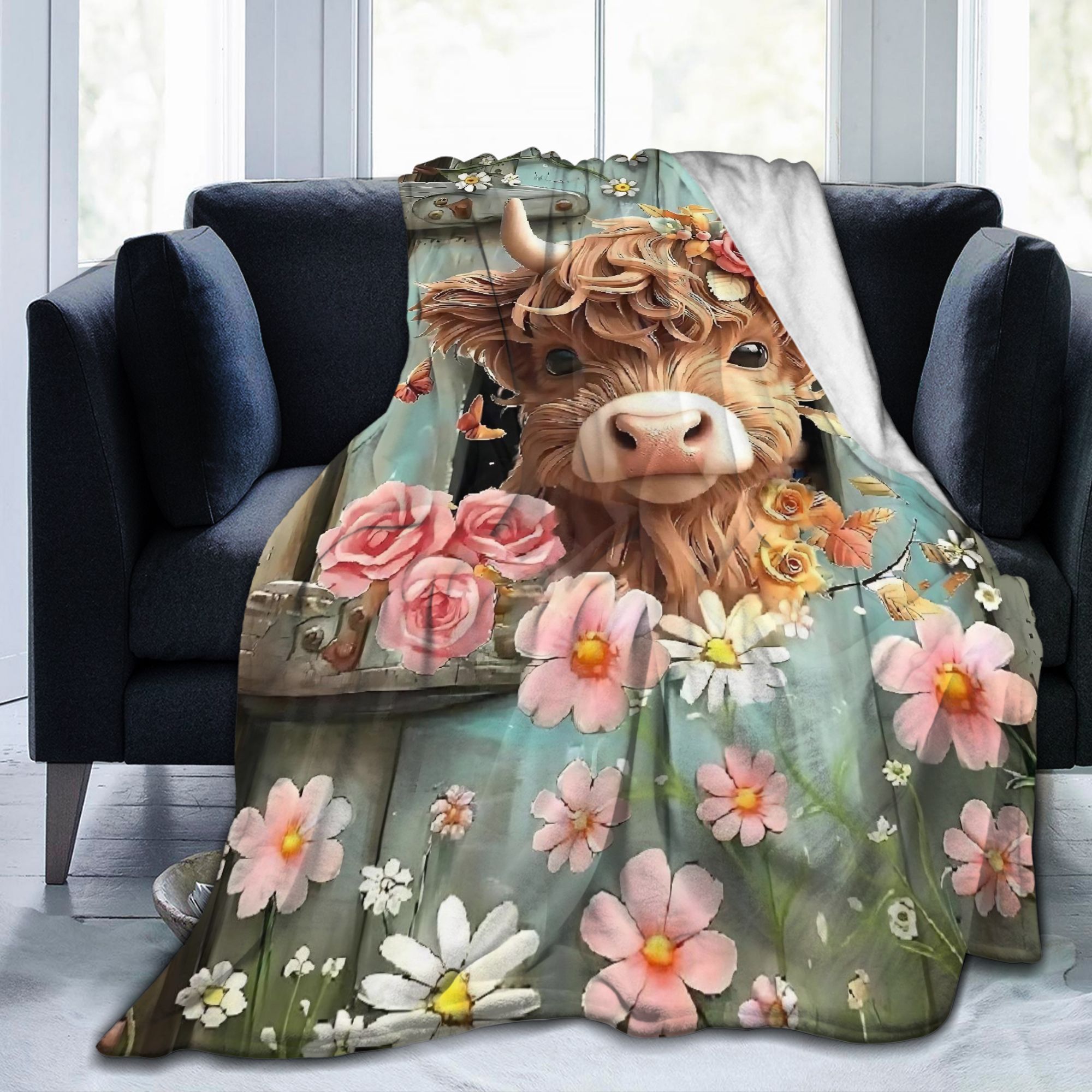 Yayla İneği Boho Çiçekli Batta - Highland Home Textiles incelemesi ve fiyatı