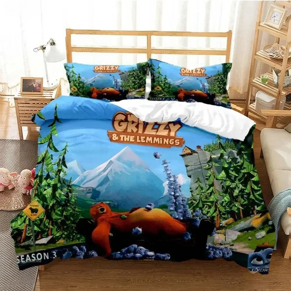 Grizzly ve Lemmings Karikatür  - Linen Duvet Cover incelemesi ve fiyatı