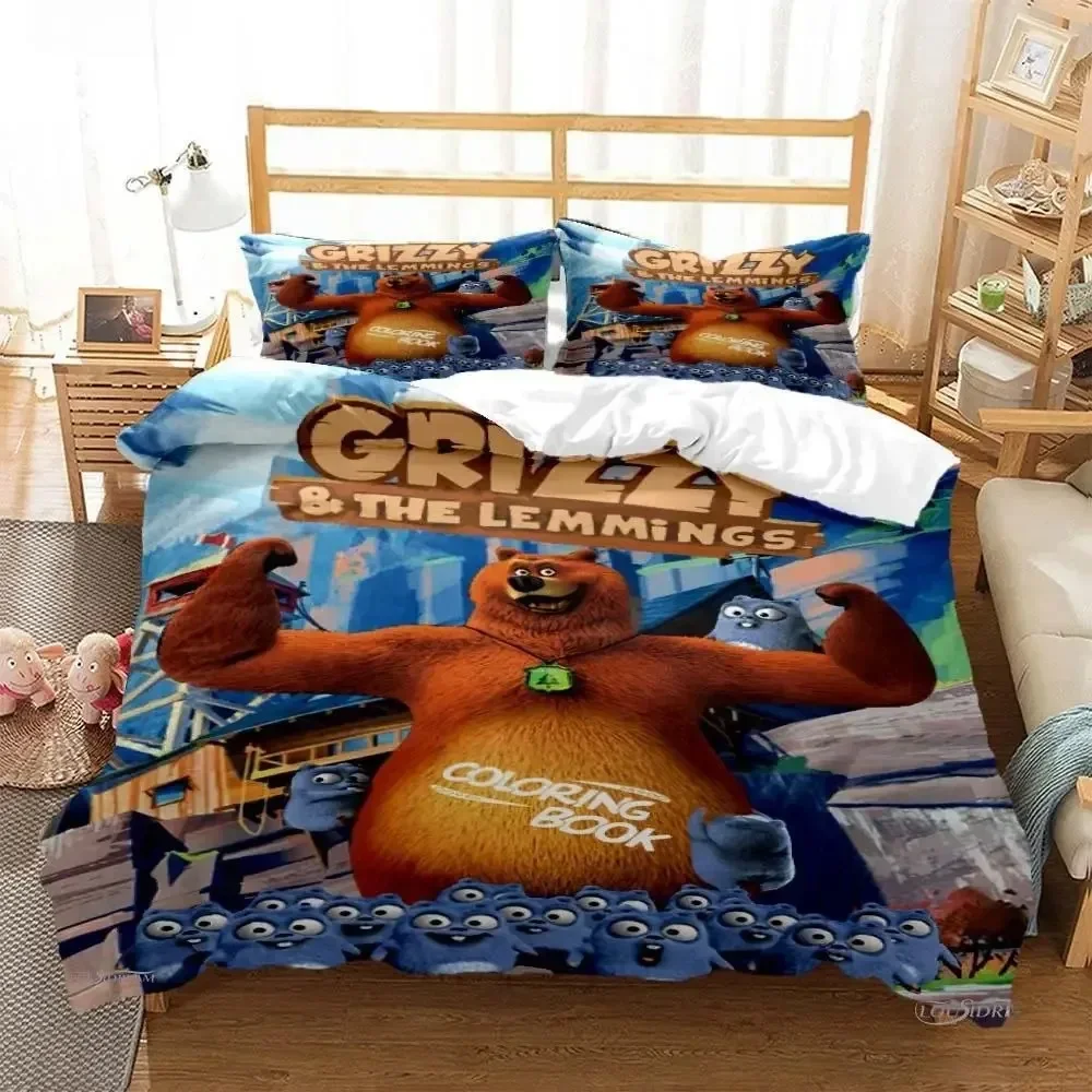 Grizzly ve Lemmings Karikatür  - Linen Duvet Cover incelemesi ve fiyatı