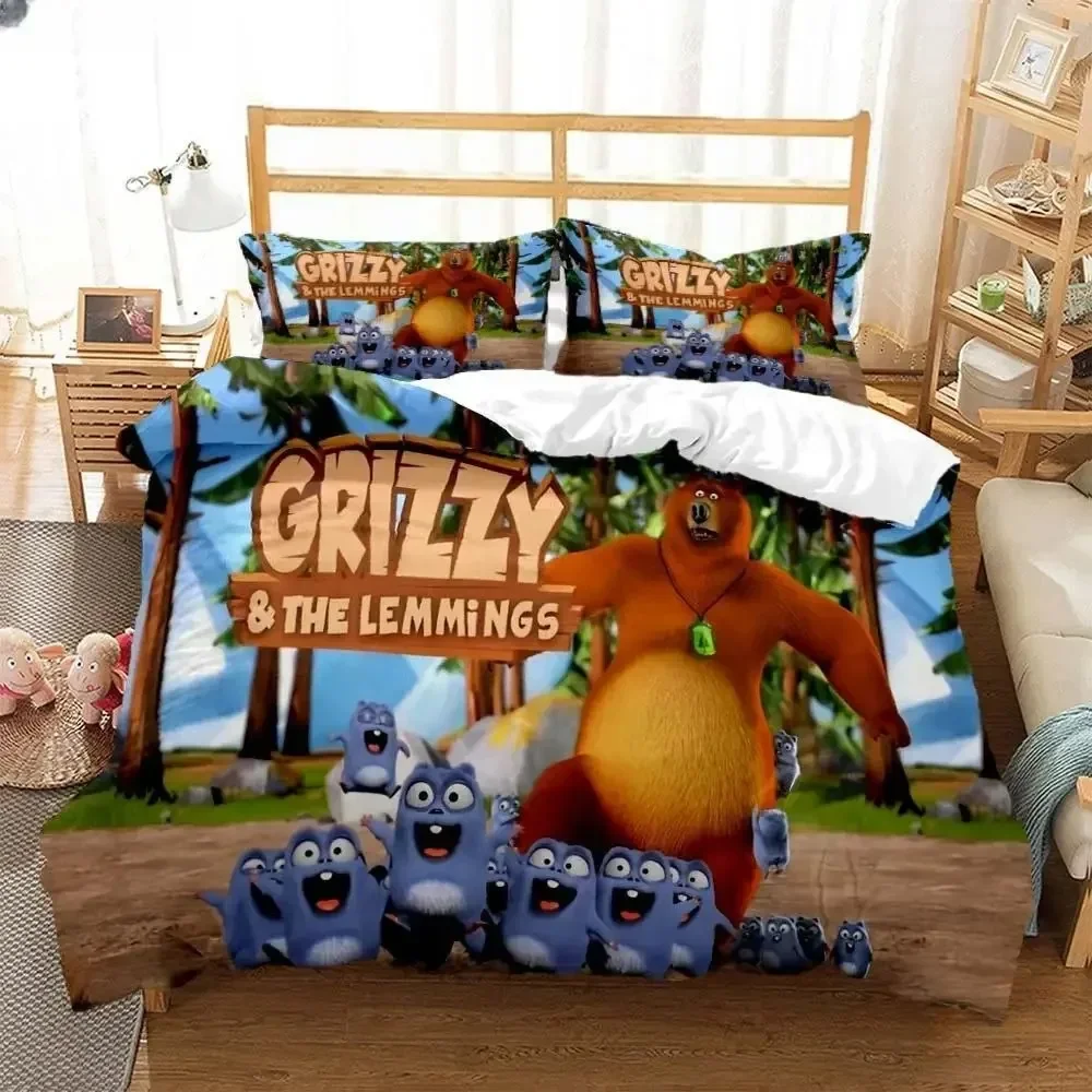 Grizzly ve Lemmings Karikatür  - Linen Duvet Cover incelemesi ve fiyatı