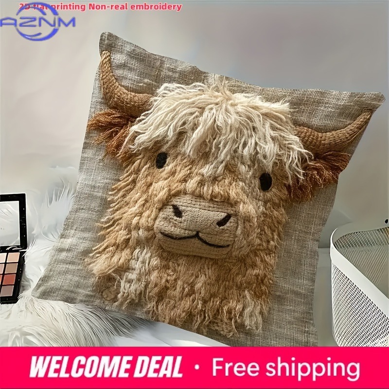 Sevimli Highland İnek Tasarımı - Highland Home Textiles incelemesi ve fiyatı