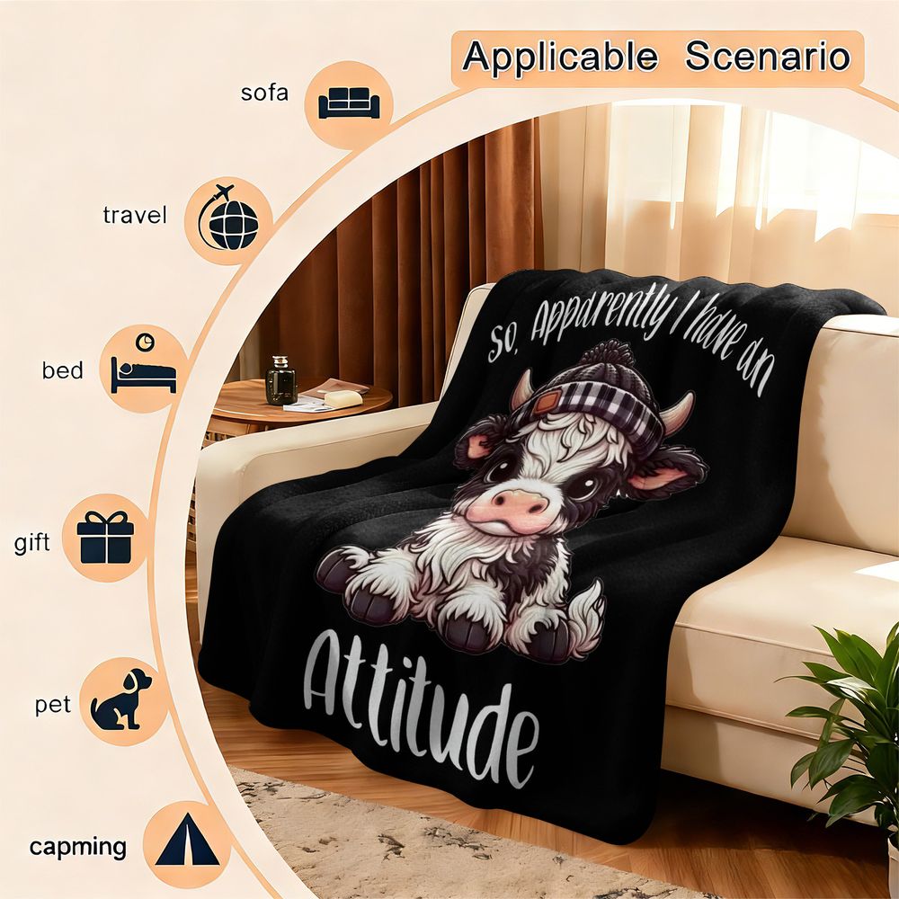 Yayla Sığırı Flanel Battaniye  - Highland Home Textiles incelemesi ve fiyatı